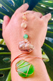 Seaglass Jasper Adjustable Copper Panja