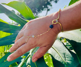 Obsidian Selenite Brass Panja