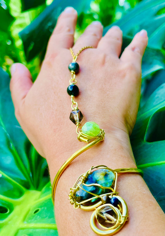 Peridot Spectrolite Labradorite Brass Panja