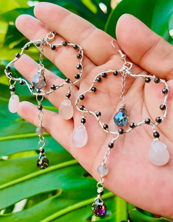Rose Quartz Labradorite Clouds