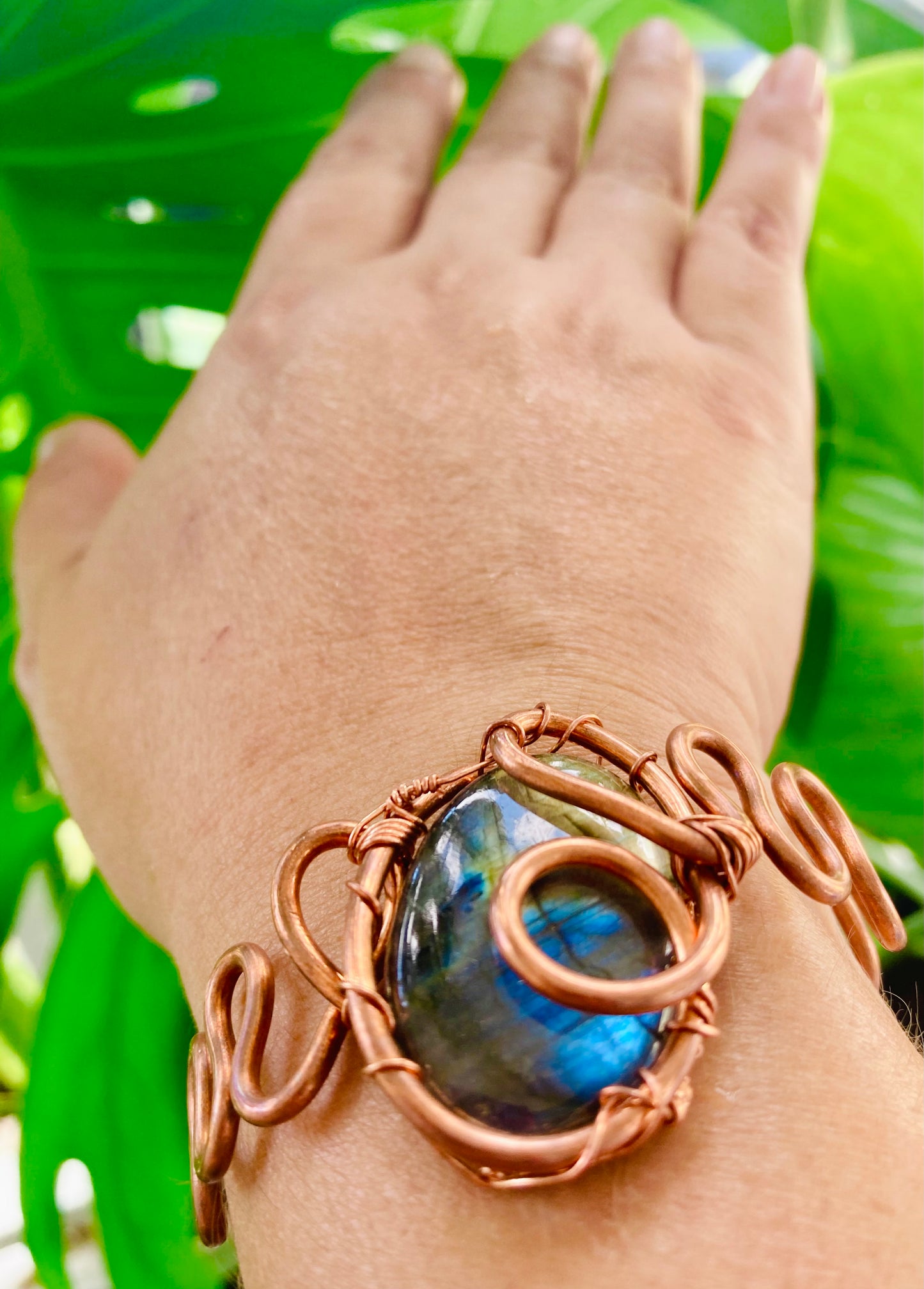 Caribbean Sea Labradorite Cuff