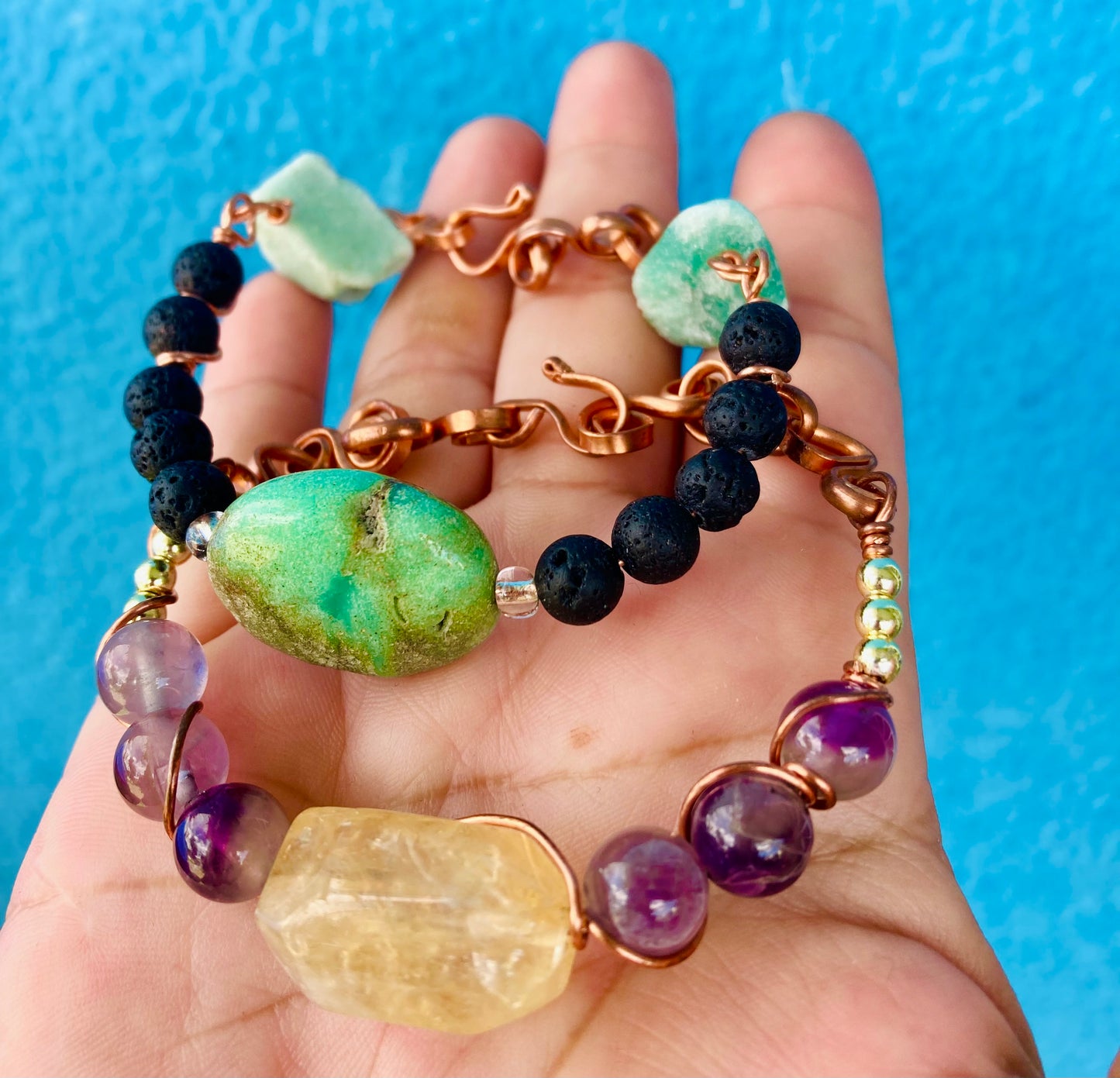 Gemstone Copper Bracelets