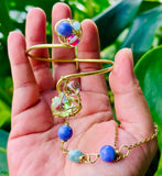 Chalcedony Larimar Brass Panja