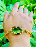Blue  Labradorite Leather Bracelet