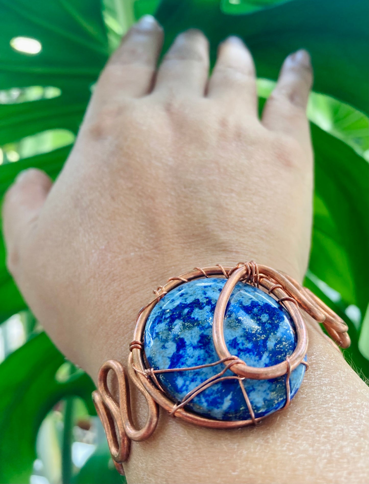 Lapis Tribal Cuff