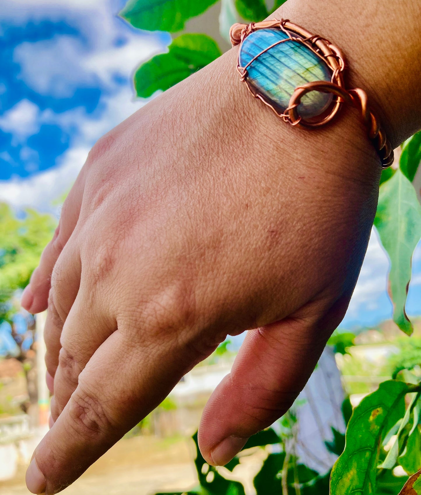 Tropical Labradorite Cuff