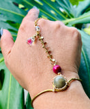 Labradorite Tigerseye Brass Panja
