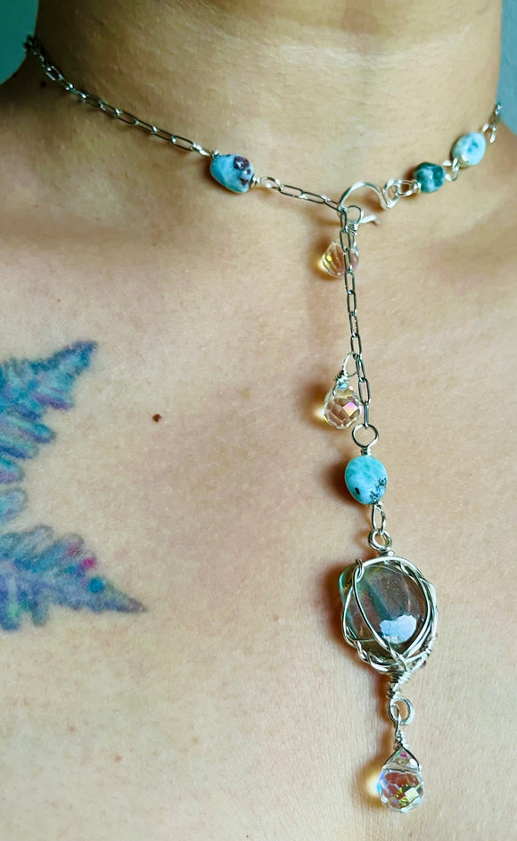 Labradorite Larimar Lariat