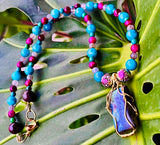 Blue Rainbow Labradorite Necklace
