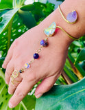 Amethyst Crystal Moon Brass Panja