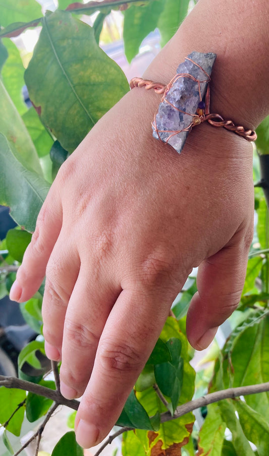 Amethyst Geode Cuff