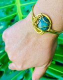 Labradorite Brass Cuff
