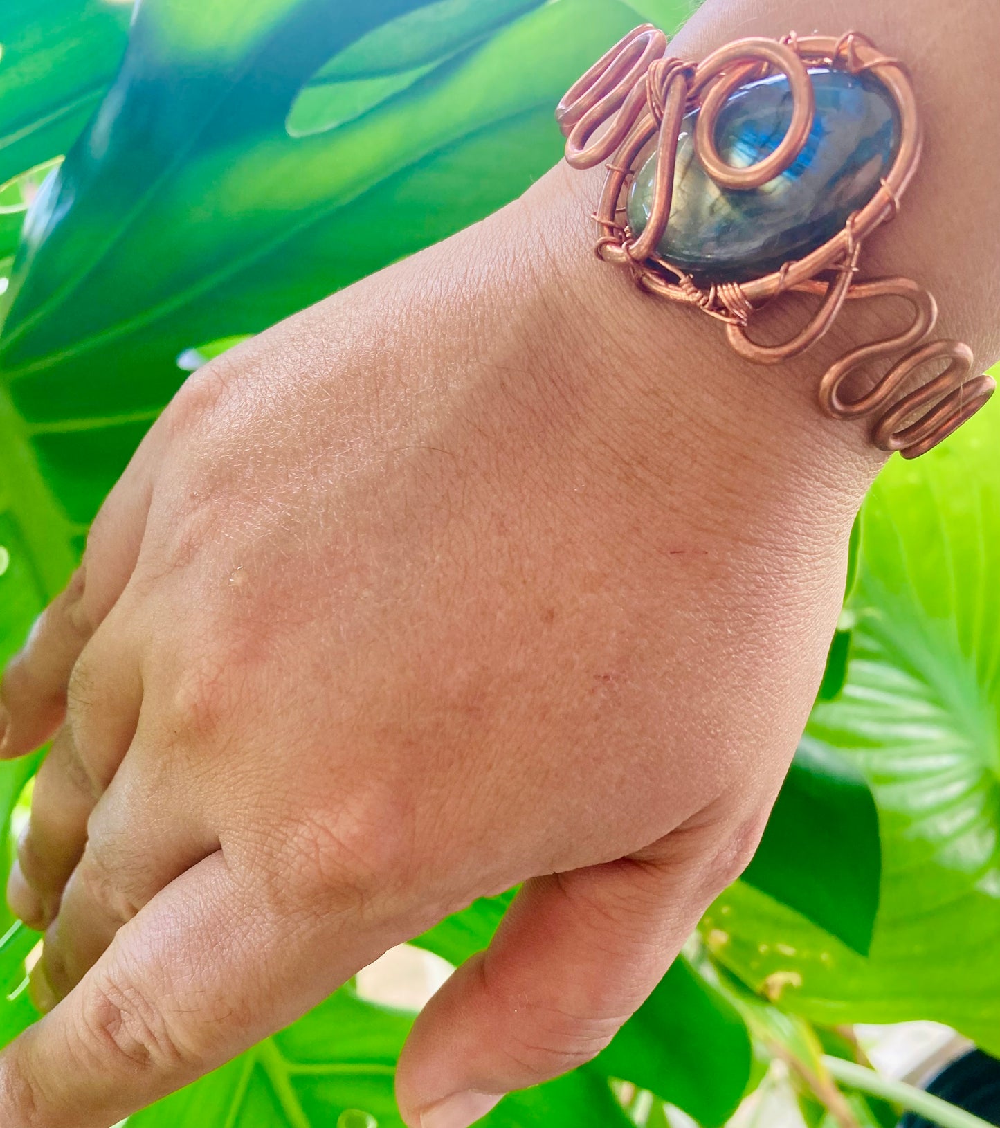 Caribbean Sea Labradorite Cuff