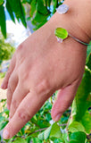 Green Silver Moon Cuff