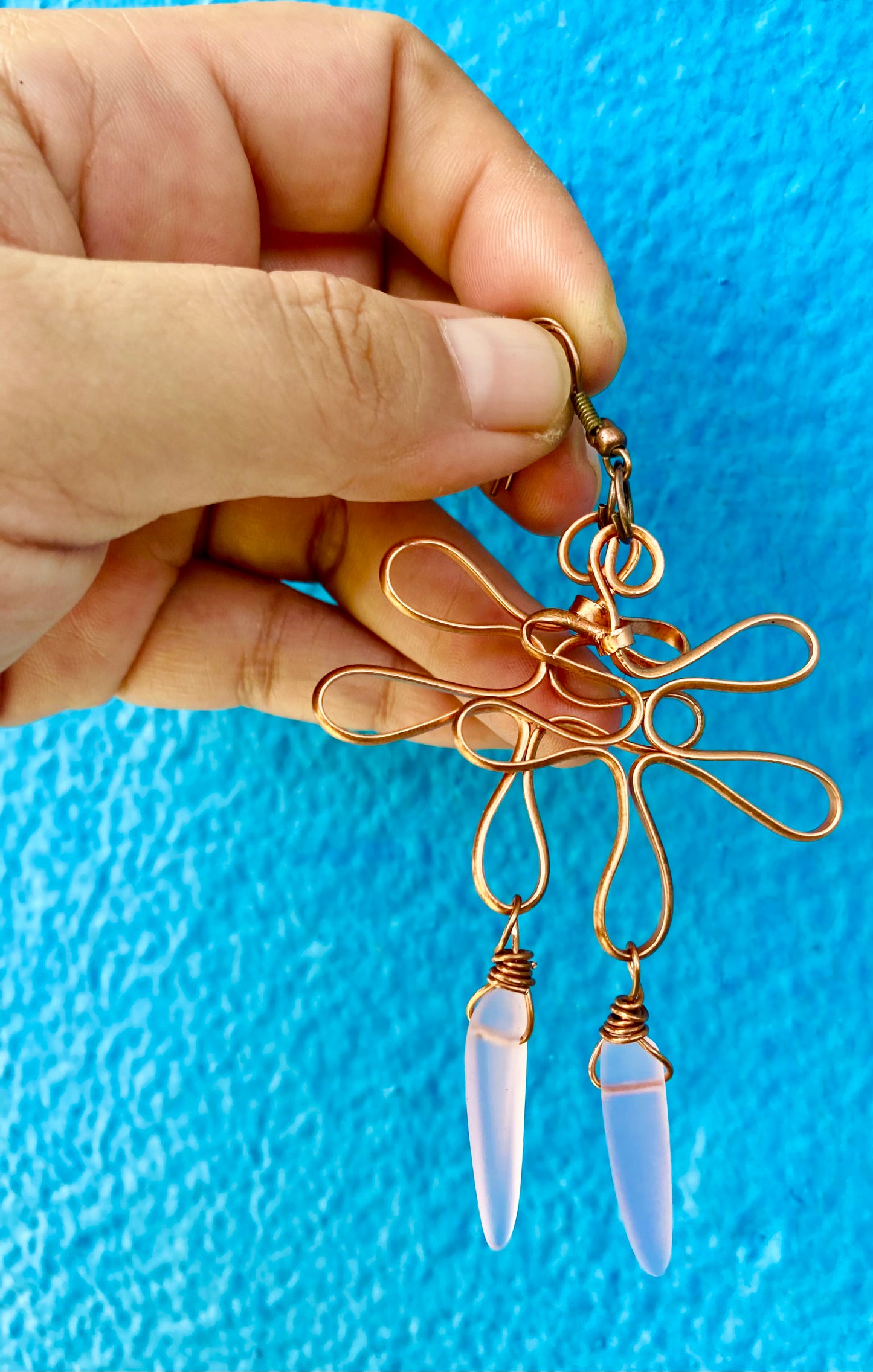 Pink Sea Earrings