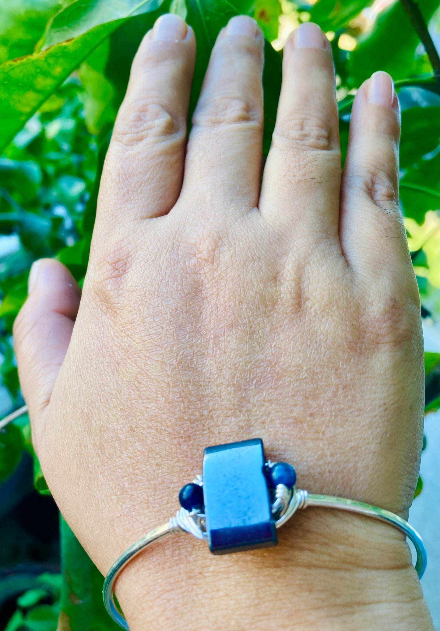 Hematite Blue Bracelet
