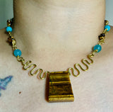 Tribal Tiger Brass Necklace