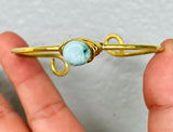 Larimar Brass Cuffs