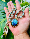 Tibetan Labradorite Amazonite Necklace