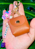Mini Amethyst Earbud Holder Purse Charm
