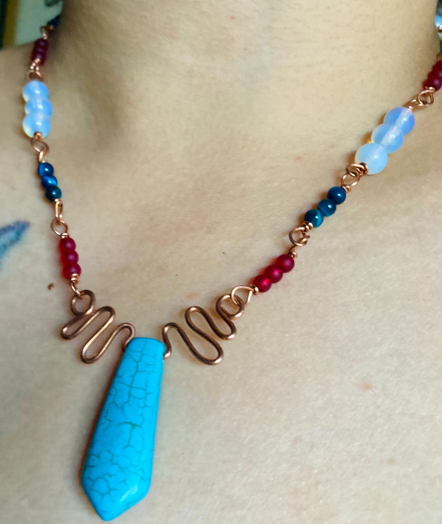 Howlite Tribal Necklace