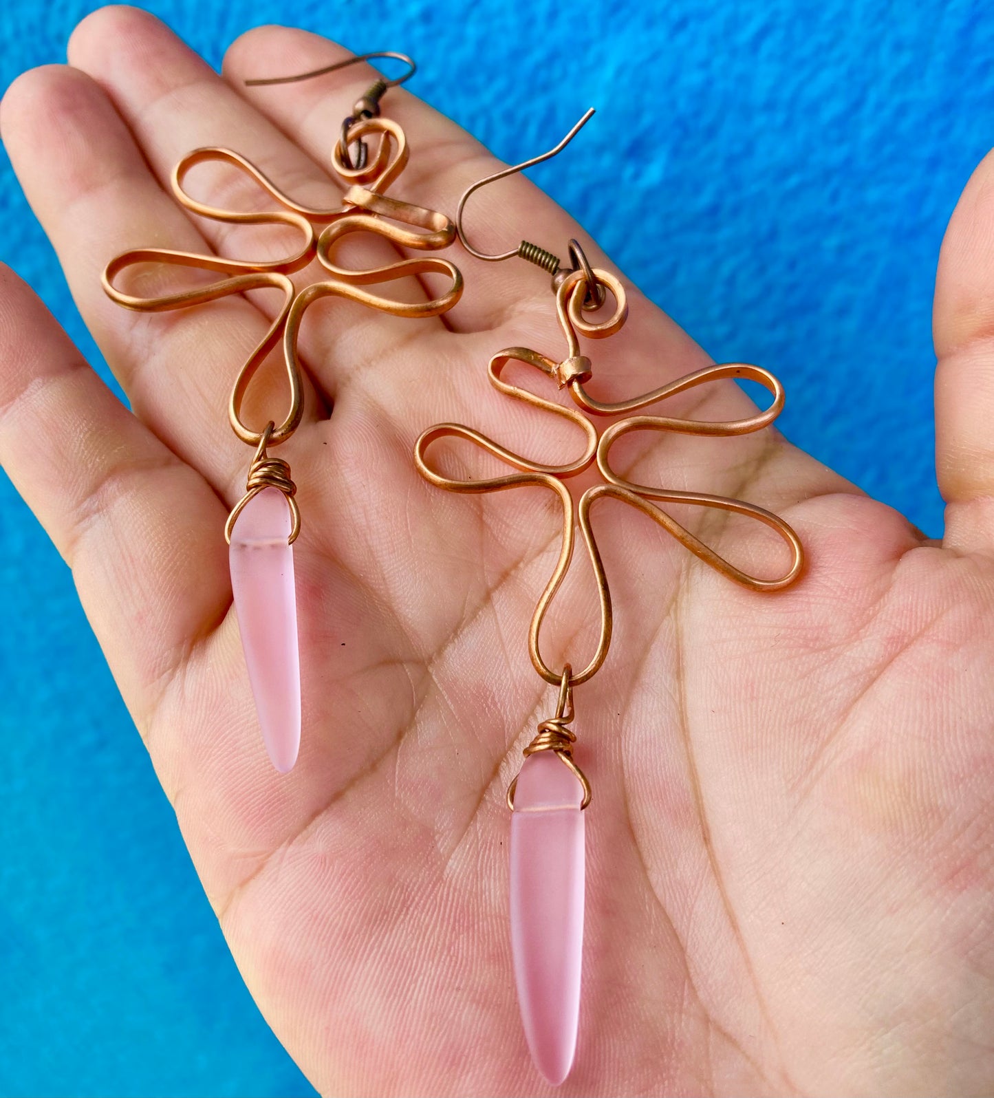 Pink Sea Earrings