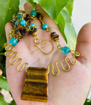 Tribal Tiger Brass Necklace