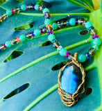 Mosaic Labradorite Necklace