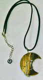 Sacred Tigerseye Moon Protective Adjustable Pendant
