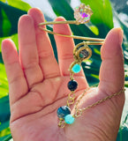Aqua Jasper Snow Brass Panja