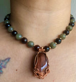 Red Tigerseye Labradorite Necklace