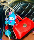 Vegan Crystal / Earbud Holder Mini Purse Charm