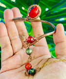 Huayruro Pyrite Agate Copper Panja