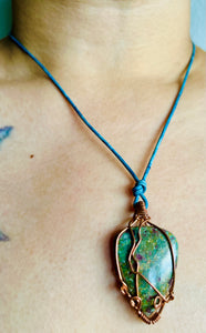 Ruby Fuchsite Leather Necklace