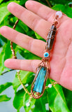 Shielded Light – Labradorite Copper Braided Choker