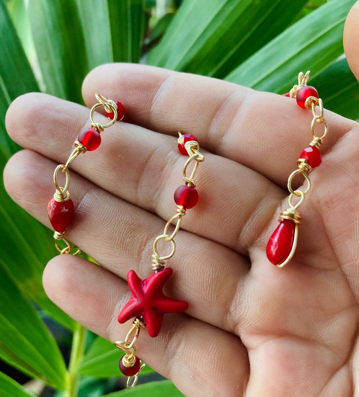 Red Coral Anklet
