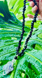 Amethyst Pyramid Obsidian Adjustable Choker / Necklace