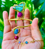 Cosmic Aura Labradorite Brass Panja