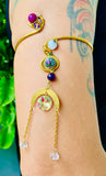 Moon Goddess Brass Arm Cuff