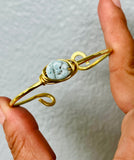 Larimar Brass Cuffs