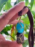 Blue Chalcedony Tiger Pendant