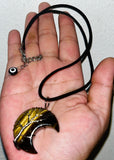 Sacred Tigerseye Moon Protective Adjustable Pendant