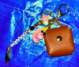 Vegan Leather Mini Peace Purse Charm