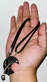Sacred Obsidian Moon Protective Adjustable Pendant