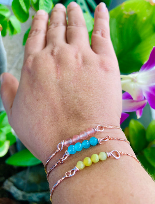 Adjustable Dainty Gem Bracelets