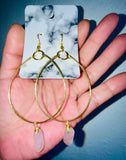 La Classica Rose Quartz Hoops