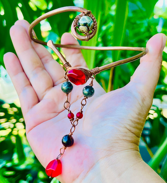 Pyrite Agate Adjustable Arm Cuff 💪