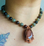 Red Tigerseye Labradorite Necklace