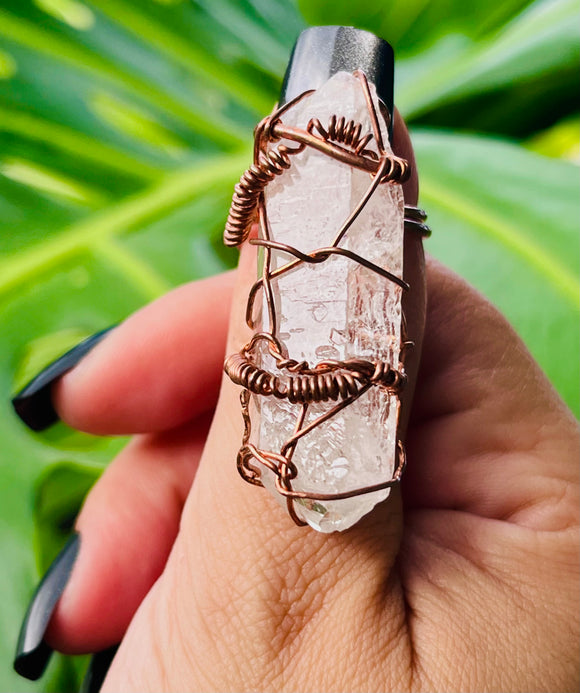 Peruvian Rainbow Quartz Adjustable Ring