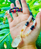 Peruvian Dolphin Quartz Citrine Pearl Choker / Necklace